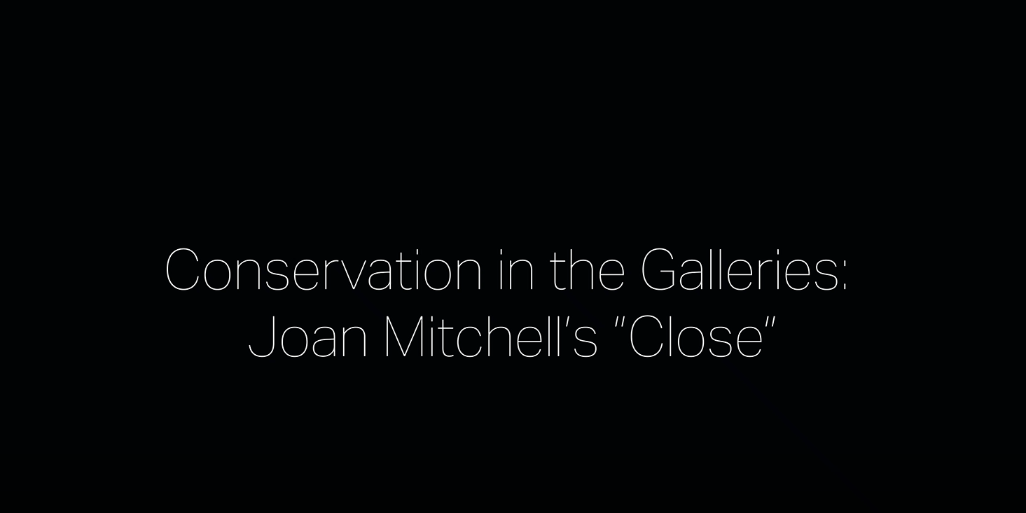 Joan Mitchell Conservation Exhibition film still
